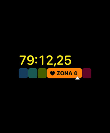 App Entreno, métricas de las zonas de potencia, entreno en la zona 4