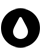 Wassertropfen-Symbol vor schwarzem Kreis